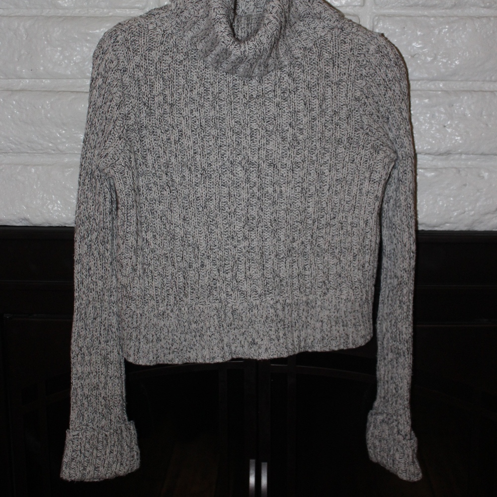 FREE PEOPLE Grey Marbled Turtleneck Sweater - Picture 2 of 4